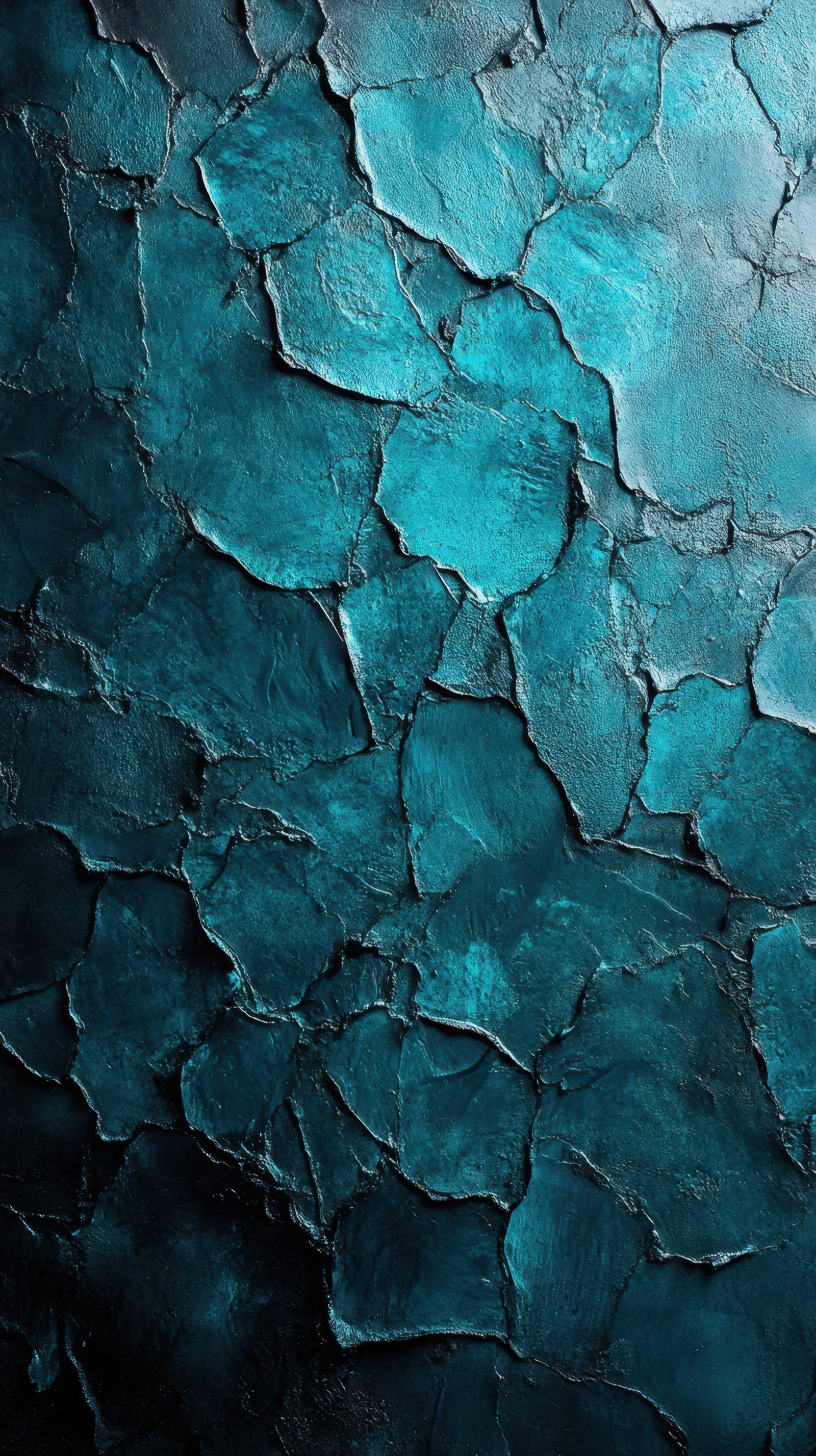 Textured surface with striking blue and black colors showcases a unique abstract pattern